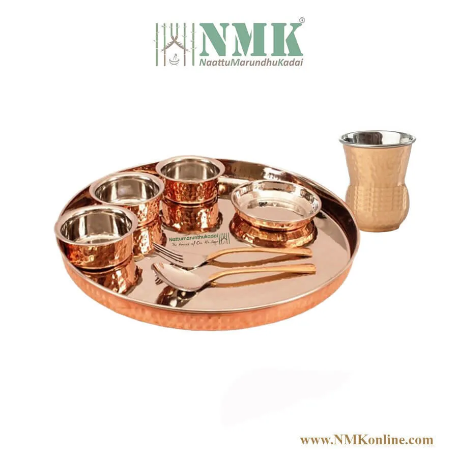 Copper Dinner Set / Copper Thali Set