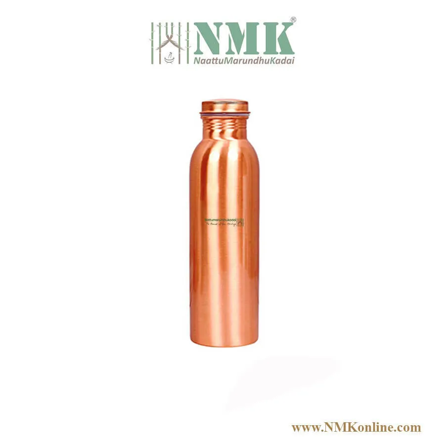 Copper Water Bottle with matt finish- 1 Ltr