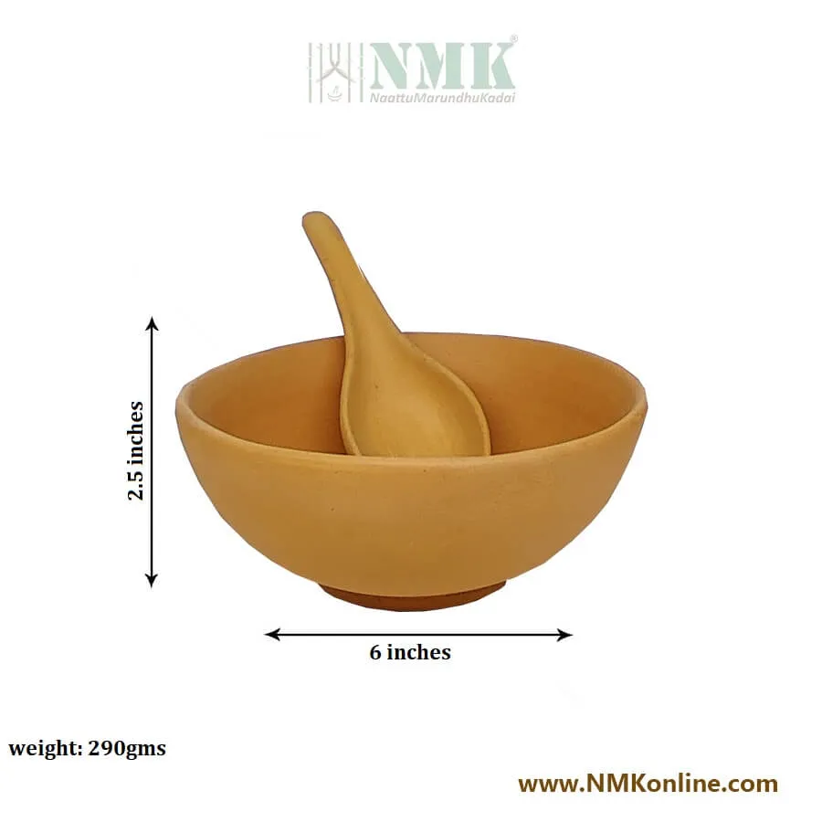 Clay Soup Bowl with Spoon