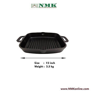 Cast Iron Grill Pan / Fish pan Double Handle 11 inch 