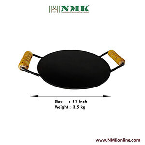 Pure Iron Dosa Tawa 11 inch | Wooden Handle 